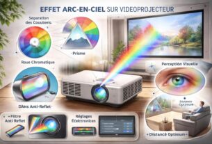 découvrez les causes courantes de l'effet arc-en-ciel sur votre vidéoprojecteur et les solutions efficaces pour améliorer la qualité de votre projection.